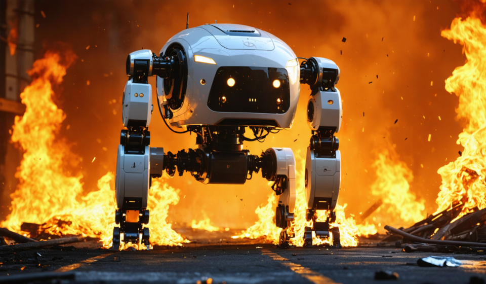 découvrez la nouvelle vidéo de hyundai présentant un robot pompier innovant, capable de supporter des températures extrêmes allant jusqu'à 800 degrés pour intervenir en toute sécurité.